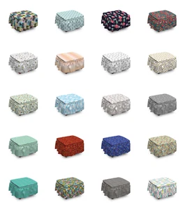 Ambesonne Surreal Abstract Ottoman Cover 2 Piece Slipcover Set and Ruffle Skirt - Picture 1 of 204