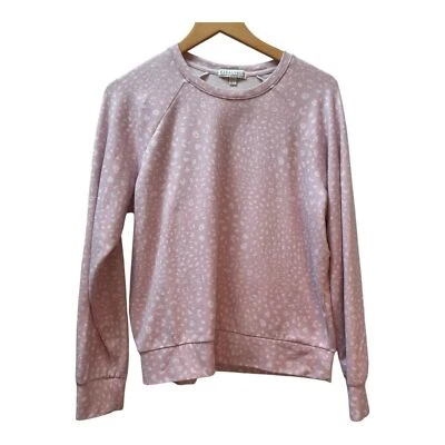 P.J. Sudadera informal de manga larga con estampado de guepardo rosa salvamento talla M Foto 1 de 4