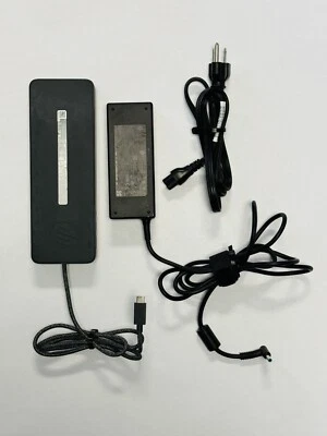 HP USB-C Universal Docking Station HSA-B005DS w/ 90W AC Adapter Power Supply - Image 1 of 4