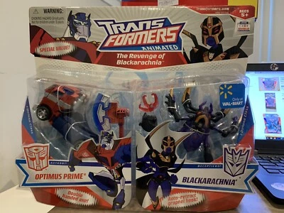 Brand New Transformers Animated The Revenge Of Black Arachnia Optimus Prime Set - Image 1 of 2