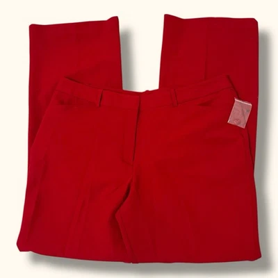 Pantalones de bota chinos Worthington de corte moderno rojos para mujer pierna ancha talla 16 nuevos sin etiquetas Foto 1 de 4