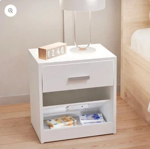 Nachttisch mit Geheimfach - Möbel mit Versteck -Weiß - Nachttisch mit Safe- NEU! - Imagen 1 de 7