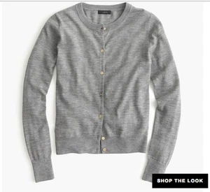 NEW NWT J. Crew Lightweight Wool Jackie Cardigan Size: XS Color: Hthr Smoke - Picture 1 of 1