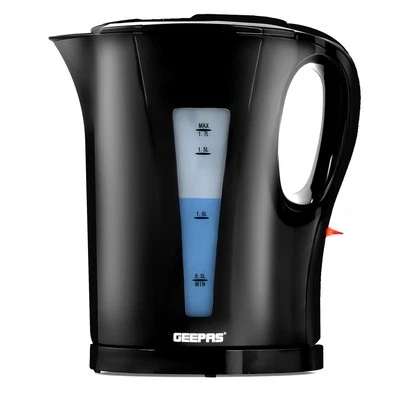 Wasserkocher kabellos schnell kochend Krug 2200 W 1,7 l schwarz BPA-freie Geepas