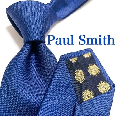 Corbata Paul Smith USADA Corbata Alta Sólida Lisa Brillante Rara Azul Japón Foto 1 de 4