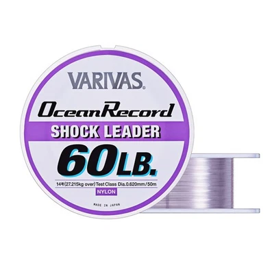 VARIVAS 14 - 60 lb Ocean Record Shock Leader, nailon, 164,0 pies 50 m, púrpura Foto 1 de 4