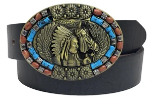 Hebilla india (3”-”3 1/2”) apta para cinturón ancho de 1-1/2”, oferta con cinturón gratis - Imagen 1 de 1