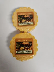NUEVO 2 Velas Retiradas Mercado de Agricultores Cera Tarta Derretir Amarillo - Imagen 1 de 2