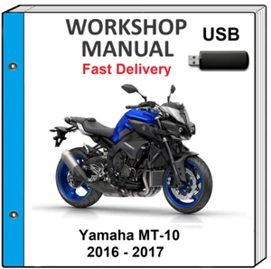 YAMAHA MT10 MT-10 2016 2017 SERVICE REPAIR SHOP MANUAL USB - Picture 1 of 1