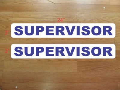 SSI Blue SUPERVISOR Magnetic Vehicle Signs to fit Van Car Truck or SUV