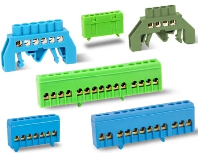 E.NEXT Sammelklemme für Hutschiene Schutzleiter Verteilerklemme Klemmen Nulleiter PE N