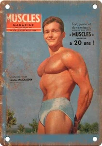 Muscles Magazine Vintage Bodybuilding 12" x 9" Reproduction Metal Sign W59 - Picture 1 of 1