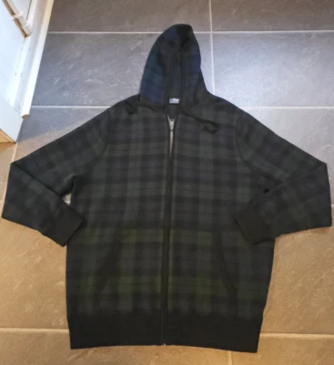 POLO RALPH LAUREN HOMBRE CREMALLERA COMPLETA RELOJ NEGRO TARTÁN LANA SUDADERA CON CAPUCHA TALLA 2XL Foto 1 de 3