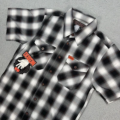 Camisa Dixxon Para Hombres XS Negra Blanca A Cuadros Abotonada Ross Alley Bambú NUEVA Foto 1 de 4