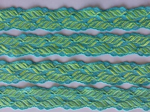 Spitze Borte Nichtelastisch 3,5cm Meer grün - Bild 1 von 5