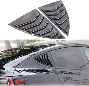 Fit Tesla Model Y Rear Side Window Louvers Cover Shades Blinds Tesla Accessories - Picture 1 of 11