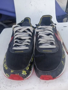 Nike Waffle One Sunflower Sneakers Red Swoosh Mens 10.5 - Picture 1 of 5