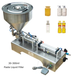 110V 30-300ml Paste Flüssigkeit Füllmaschine 304 Edelstahl Einzelkopf - Bild 1 von 9