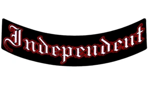 Independent Bottom Rocker Sew on Iron on Embroidered Patch Large 12" x 4" - Picture 1 of 3