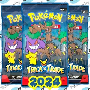 Pokémon TCG GO (3x) TRICK or TRADE 2024 HALLOWEEN (3) Karte SPASS BOOster PACKS - Bild 1 von 7