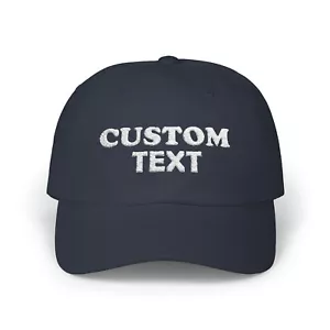 Baseballmütze personalisiert Text bestickt, Mütze individuell verstellbar, Unisex Mütze - Bild 1 von 13