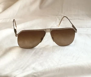 Authentic VINTAGE 1980s Gucci 1202 Aviator Sunglasses - Polarized Brown Lenses - Picture 1 of 5