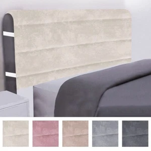 Copri Testata Imbottita Testiera Spalliera Letto in Velluto Morbido con Elastico - Imagen 1 de 6