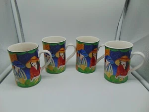 Sango Cafe Paris Straight/Rounded Mugs Set of 4 - Picture 1 of 2