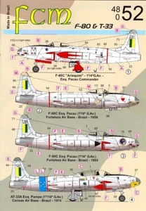 FCM Decals 1/48 LOCKHEED F-80 and T-33 SHOOTING STAR Jet Fighter and Trainer - Picture 1 of 6