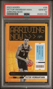 2023 Panini Hoops Basketball #26 Victor Wembanyama Arrivando Ora Rookie PSA 10 - Foto 1 di 2