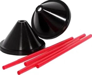 BLACK PLASTIC DOME 16oz CUP LIDS (4) ~ Birthday Party Supplies Beverage Drinking - Picture 1 of 1