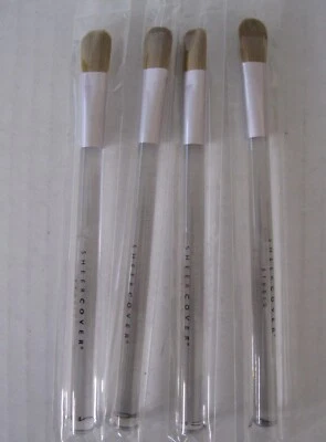 Nuevo Lote de 4 Cepillos de Contorno Cosméticos de Estudio de Cubierta Transparente Cepillo Sellado de Fábrica Foto 1 de 4