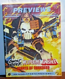Previews Magazine October 1991 #34 Punisher Wolverine Ghost Rider Covers - Bild 1 von 4