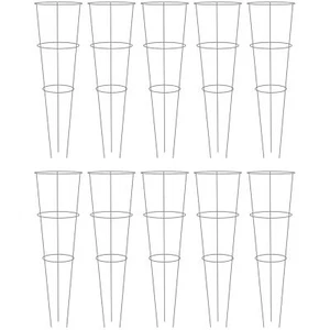 Tomato Cage Plant Support Wire Easy Harvest Garden Galvanized Steel 10 Pack - Picture 1 of 12