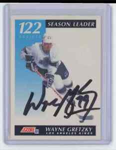 Wayne Gretzky 1991-92 Score #295 Season Leader 122 Assists Signed Autographed