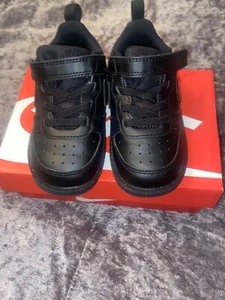Schwarze Nike Court Borough Low Recraft Turnschuhe Kleinkind Größe 6,5 - Bild 1 von 15