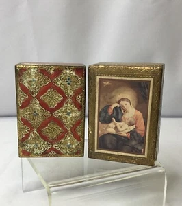 Vintage Florentine Small Boxes Lot Of 2 - Picture 1 of 8