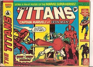 THE TITANS COMIC DECEMBER 1975 CAPTAIN MARVEL AND IRON MAN - Imagen 1 de 1