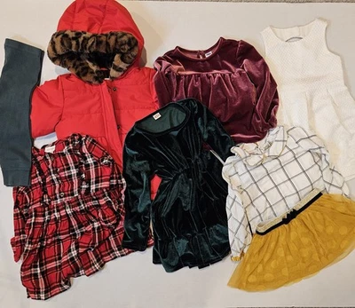 Talla 2T Niñas Vacaciones Invierno Paquete Lote De 7 Vestido Abrigo Janie & Jack Hanna Niños Foto 1 de 4