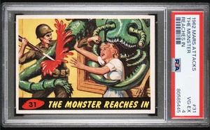 1962 Mars Attacks #31 The Monster Reaches In Graded PSA 4 VG-EX Bubbles Inc. - Picture 1 of 2