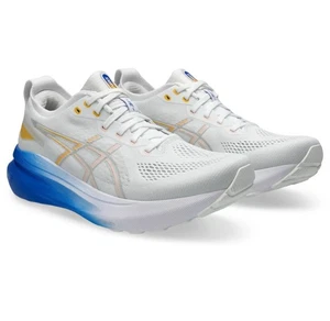 ASICS Scarpe da Corsa Uomo Gel-Kayano 31, Bianco/Breeze Taglia 10 - Foto 1 di 7