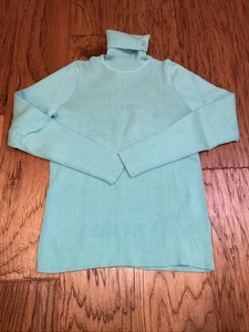 Lauren Ralph Lauren Damen 100% Baumwolle Ripp Rollkragen Pullover Türkis Gr. - Bild 1 von 3