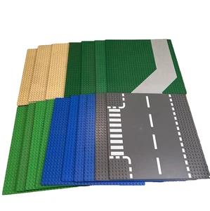 Lot of 17 Official LEGO Baseplates 32x32: Blue, Green, Tan, and Grey Road 10x10 - Picture 1 of 7