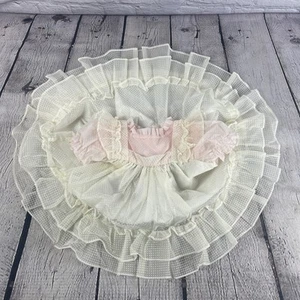 Martha’s Miniatures Were Fussy Baby Girl Dress Size XL Pink White Dot Pageant - Picture 1 of 9