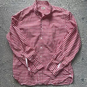 J. Langarmhemd mit Knöpfen und Rundhalsausschnitt - rot/weiß - Large - Bild 1 von 3