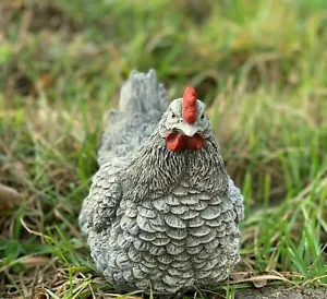 Steinfigur Huhn Henne Hahn frostfest wetterfest Gartenfigur Steinguss - Bild 1 von 6