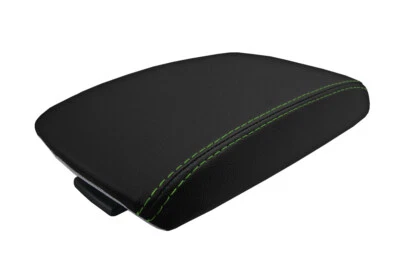 Se adapta a Mazda 3 2010-2013 PVC Cuero Consola Tapa Pull Over Cubierta Puntada Verde Foto 1 de 4