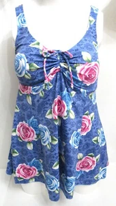 Sizzle Strand Badeanzug Zweiteiler Damen Tankini Gr. 16W Plus Blumen Neu - Bild 1 von 14