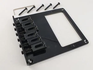 TELECASTER Humbucker Ponte Raso Nero 6 Individuali Regolabile Ponte Selle - Picture 1 of 5