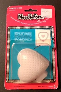 New NeedleForm Plastic Canvas 3D Shapes Hearts Love - Picture 1 of 2